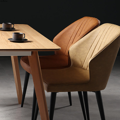 Nordic Dining Chair for Kitchen Backrest Casual Retro Soft