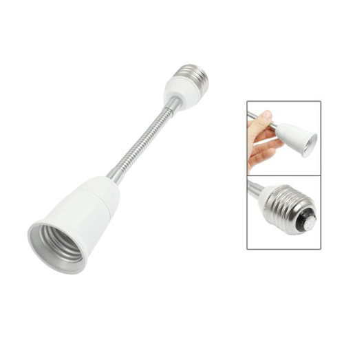 19cm Long Flexible Goose Neck E27 to E27 LED Light Bulb Exte