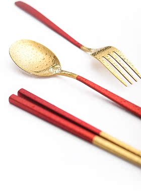 Logo Luxury Kitchen Customized Elegant Travel Cutlery Set