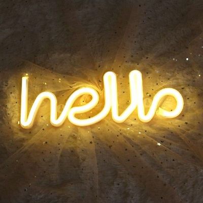 Night Light Neon Alphabet Hello Neon Lights For Birthday Wed