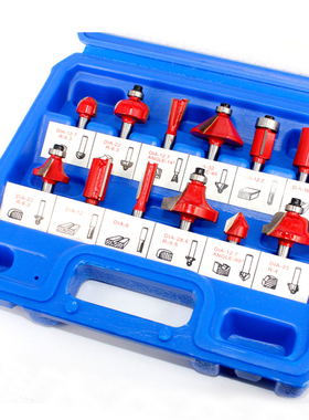Router Bit Set of 15pcs 1/4 Inch Shank Carbide Tipped Woodwo