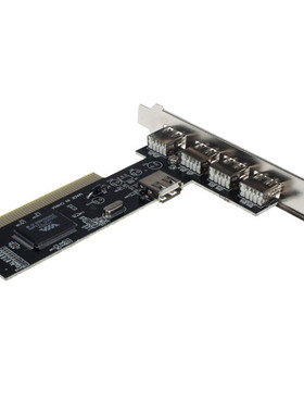 USB 2.0 4 Port 480Mbps VIA HUB PCI Controller Card Adapter