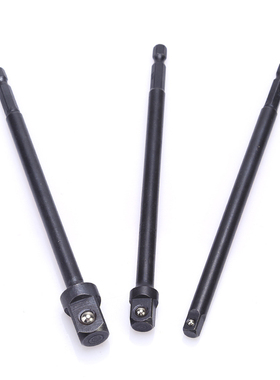 3 PCS Hexagonal Shank Square Head Socket Extension Bar Conne