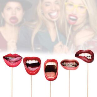 20Pcs/Set Adult Funny Lip Mouth DIY Photobooth Props