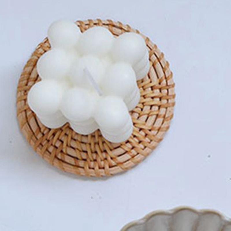 Hot 4 Pcs Rattan Coasters for Drinks Braided Cup Coaster