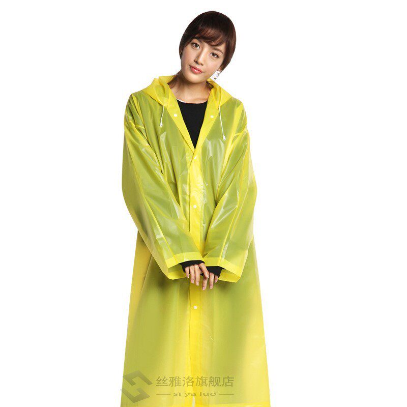 Wo Raincoat  Black Rain Clothes covers Impermeable Rainwear - 实物图