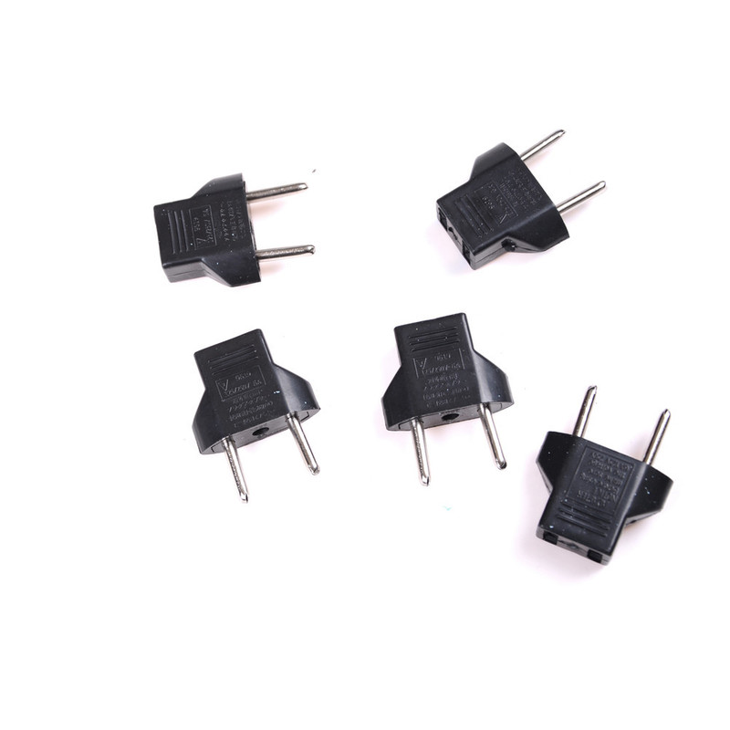 Travel Adapter Chargers 5Pcs US to EU Euro Europe AC Power P