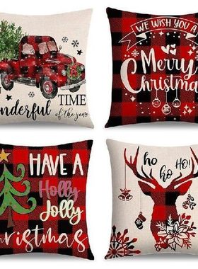 Christmas Pillow Covers 18X18 Set Of 4, Christmas
