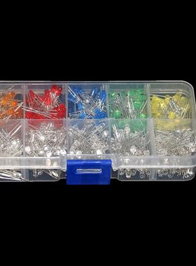 500Pcs/Box 50pcs each value 3MM LED Diode Kit set Mixed Colo
