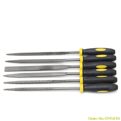6Pcs 180mm Mini Metal Filing Rasp Needle File Wood Tools Han