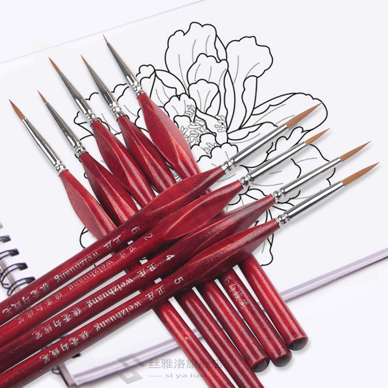 *6Pcs/Set Paint By Numbers Brushes Extra Fine Detail Paint B