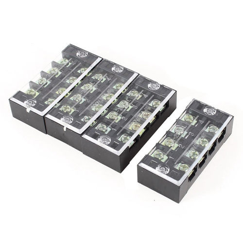 4 pcs 600V 25A 4P Screw Connector Barrier Terminal Block Str