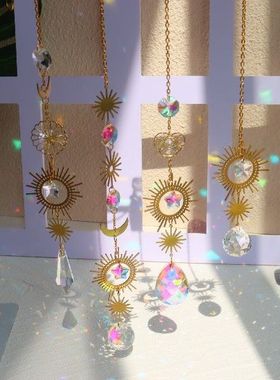 Home Decoration Crystal Aura Moonphase Window Dream Catcher