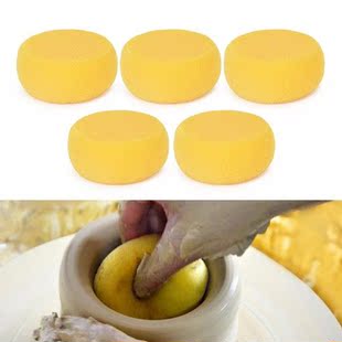 5pcs/set Pottery Round Sponge Water Absorbent Sponge