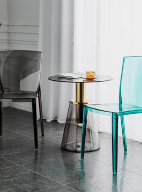 Nordic Transparent Dining Chairs for Kitchen Backrest Ins