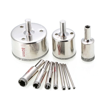10pcs 3-50mm Coated Core Hole Saw Drill Bit Set For Tiles Ma