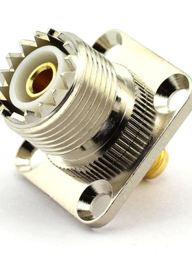 UHF Female Jack to SMA Female Jack 4 Holes Flange Mount RF A
