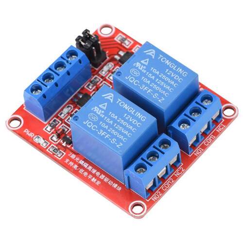 2-channel 12V Relay Module High/ Low Level Trigger with Opti