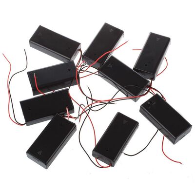 9 pieces 2 x 1.5 V AA battery box with cover