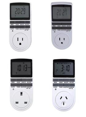 Timer Switch EU/US/UK/AU Plug Timer Outlet 12/24 Hour Timing