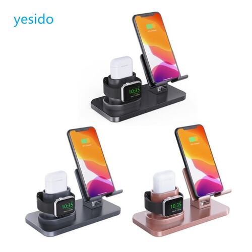 3 in 1 Charging Station Holder Perfect 45° Visual Angle