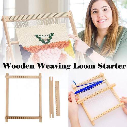 20cm Wooden Weaving Loom Starter Kit Hand-Woven DIY Loom