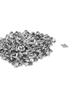 100 PCS Punk Rivets 7 x 6 mm Screw Rivets Silver
