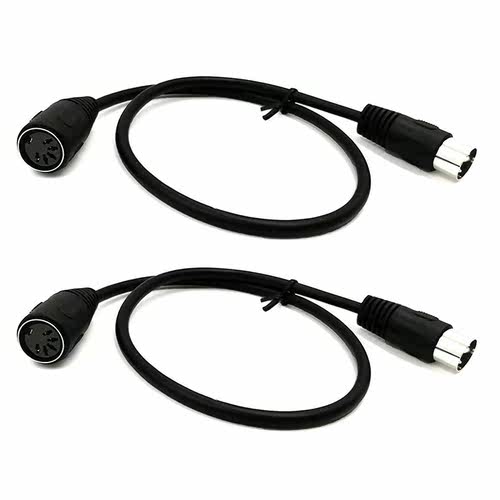 2X MIDI 5Pin Extension Cable,MIDI 5-Pin DIN Male to Female A