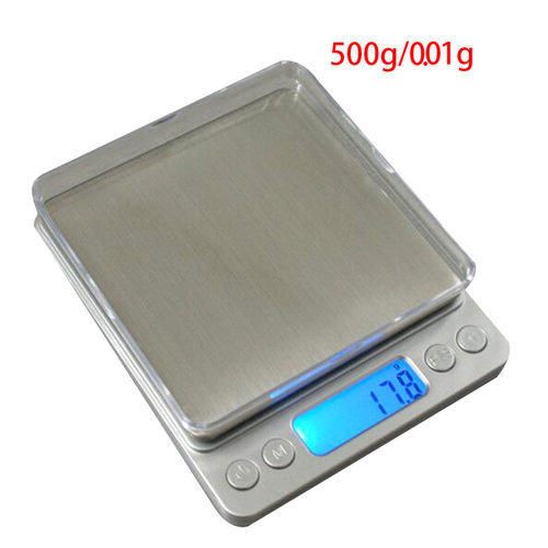 New500g x 0.01g Mini Accurate Household Kitchen Scales LCD D