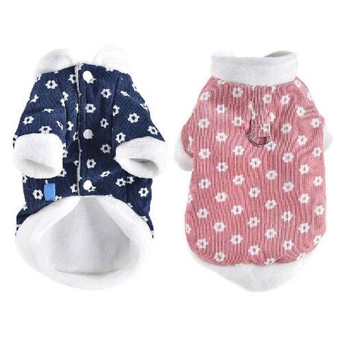 Corduroy Winter Warm Pet Dog Clothes Pet Padded Coat