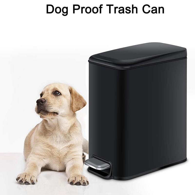 hot rectangular small trash can with lid soft close