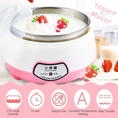 8W 1.0L Fully Automatic Yogurt Machine Maker Household