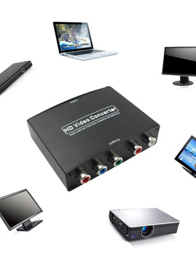 RGB Component (YPbPr) video + R/L audio Adapter Converter HD