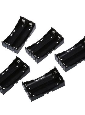 5 Pcs Black 2 x 3.7V 18650 Batteries 4 Pin Holder Case
