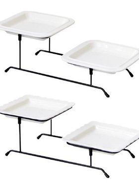 2 Tiered Serving Tray Dessert Tray Mini Cake Cupcake Stand