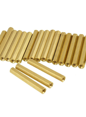 20 Pcs M3X35mm Hex Head Brass Female Thread PCB Standoff Spa