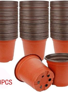 100Pcs 4 inch Planting Pots Plastic Seedling Tray Plant