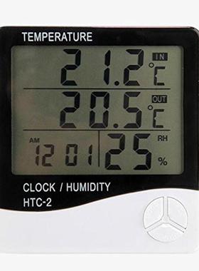 Real Timber Multifunction Thermometer Hygrometer Alarm Clock