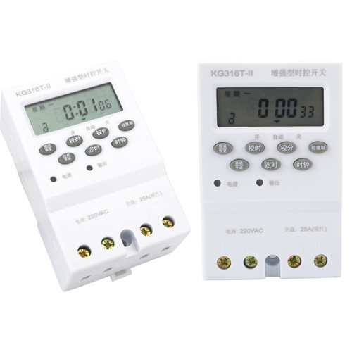 Timer Switch Din Rail LCD AC 220V 25A For Home Appliance