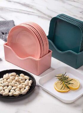 1 Set Marble Pattern Round Dessert Plate Imitation