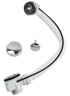 Dedicated Pop Up Bath Waste With Overflow Bathroom Kit Chrom