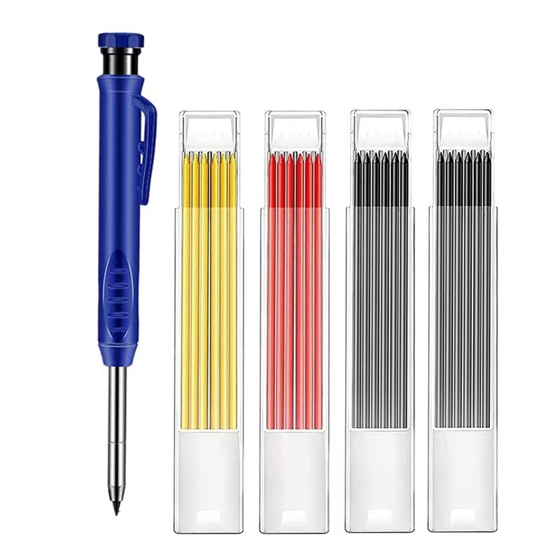 Hot 25 Pieces Solid Carpenter Pencil With Sharpener Set