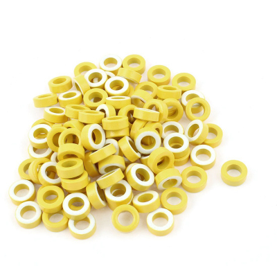 100x DPTK5026 Iron Power Core Toroidal Ferrite Rings Yellow