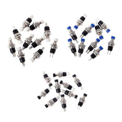 10 Pcs 7mm 2 Pins ON/OFF SPST Momentary Push Button Switch 2