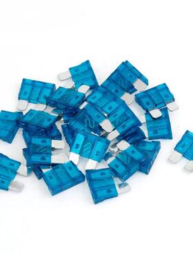 25 Pcs 15A Auto Car Blue Coated Medium Safety Blade Fuses