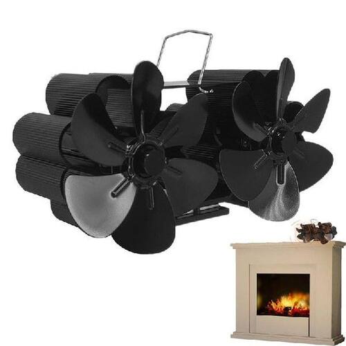 Heat Powered Stove Fan 12 Blade Fireplace Fan With