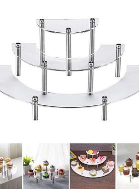 3 Layer Transparent Removable Cake Display Stand  For Party