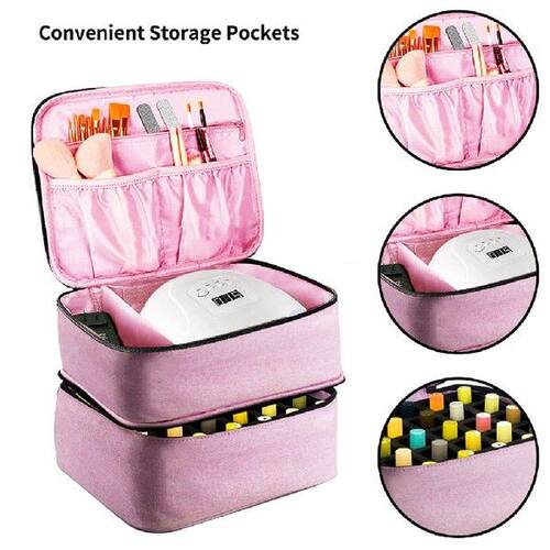 30 Bottles Nail Polisher Storage Bag Double Layer Large