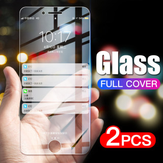 *2Pcs Full Cover Glass on the  iPhone 7 8 Plus 6 6s 5 5s se