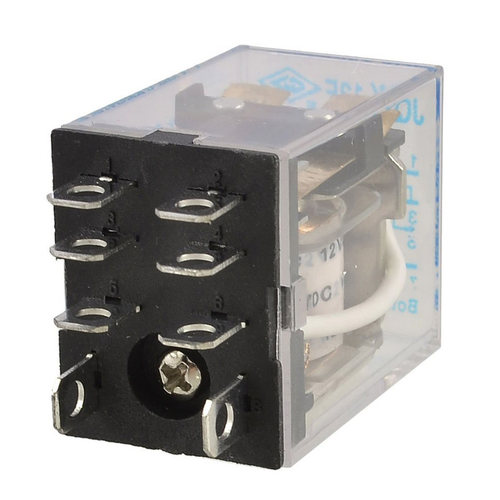 DC 12V Coil 10A 240VAC 28VDC DPDT ElectroRelay JQX-13F2Z